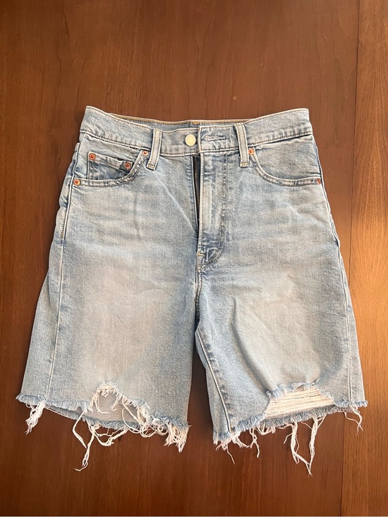 Levi's Pants - Levi’s Distressed Denim Shorts light wash ribcage Bermuda